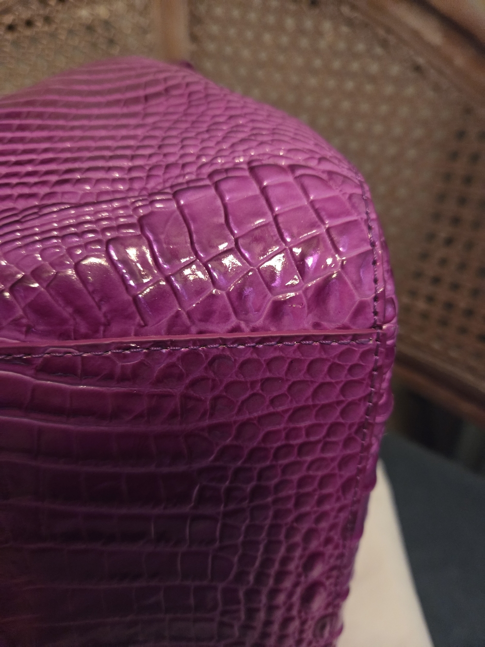 NWOT BRAHMIN FUSCHIA MELBOURNE COLLECTION MELINDA BUCKET BAG & VERONICA WALLET - Picture 9 of 15